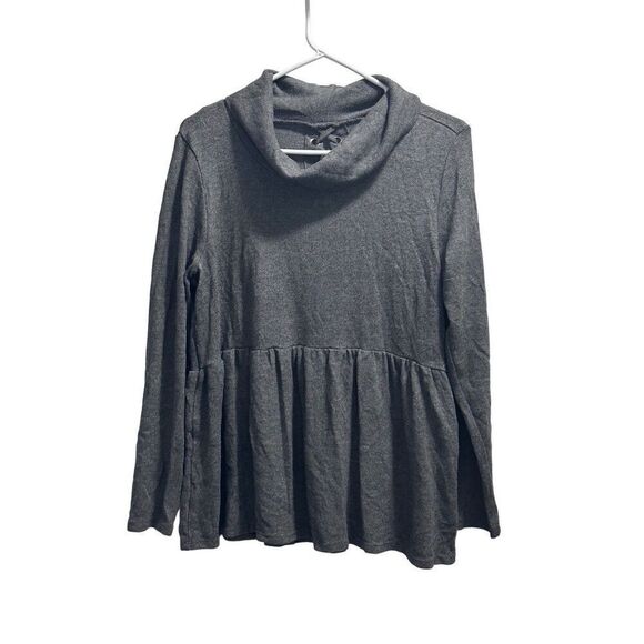 Maurices Size 0X Grey Tunic Laced Up Back - Picture 1 of 5